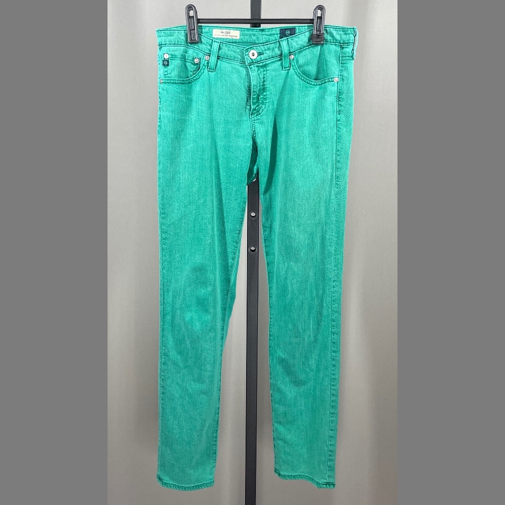 Adriano Goldschmied Jeans Womens 28 green denim skinny straight designer casual - Picture 1 of 10